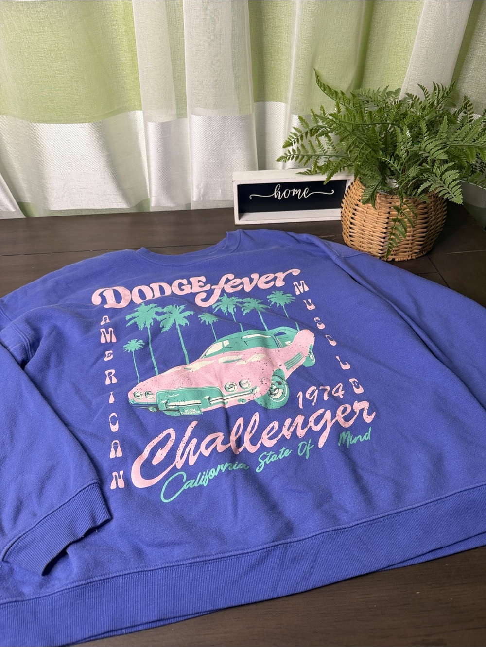 Challenger Graphic Sweatshirt in Purple - DODGE. VINTAGE